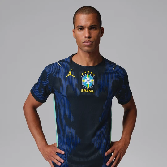 Zdjęcie produktu Męska koszulka piłkarska Nike Aero-FIT reprezentacja Brazylii Match 2026 (wersja wyjazdowa) - Niebieski