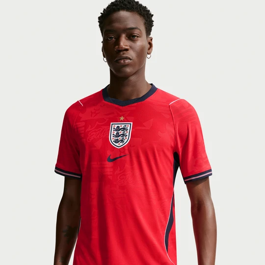 Zdjęcie produktu Męska koszulka piłkarska Nike Aero-FIT reprezentacja Anglii Match 2026 (wersja wyjazdowa) - Czerwony