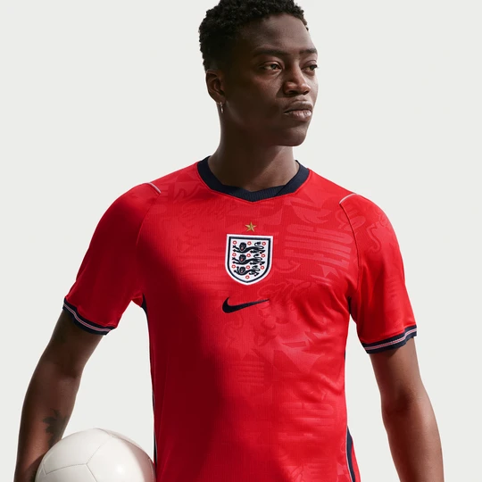 Zdjęcie produktu Męska koszulka piłkarska Nike Dri-FIT reprezentacja Anglii Stadium 2026 (wersja wyjazdowa) - Czerwony