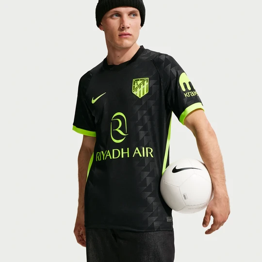 Zdjęcie produktu Męska koszulka piłkarska Nike Dri-FIT Atlético Madryt Stadium 2026/27 (wersja wyjazdowa) – replika - Czerń