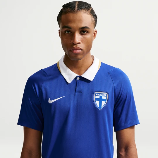 Zdjęcie produktu Męska koszulka piłkarska Nike Dri-FIT Finlandia Stadium 2026 (wersja wyjazdowa) – replika - Niebieski