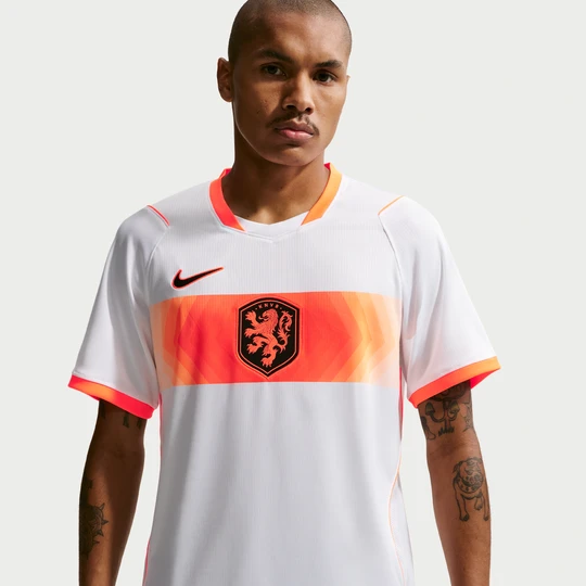 Zdjęcie produktu Męska koszulka piłkarska Nike Dri-FIT reprezentacja Holandii Stadium 2026 (wersja wyjazdowa) - Biel
