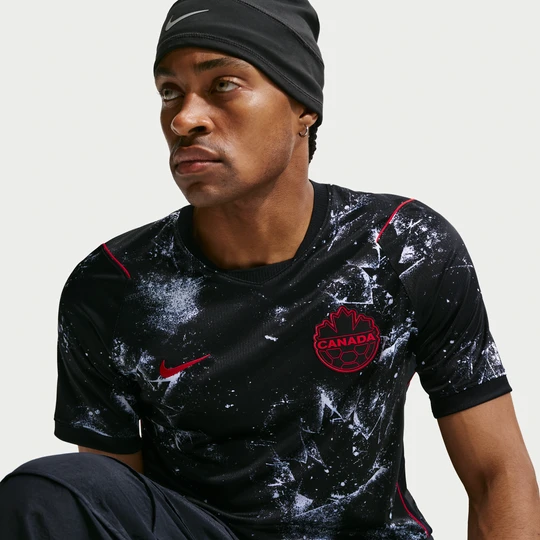 Zdjęcie produktu Męska koszulka piłkarska Nike Dri-FIT Kanada Stadium 2026 (wersja wyjazdowa) – replika - Czerń