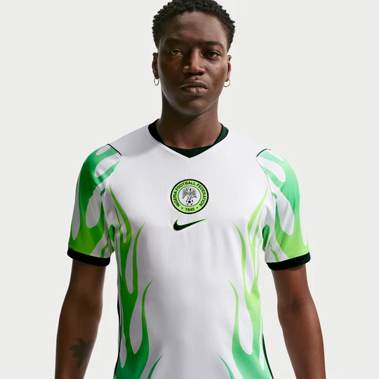 Zdjęcie produktu Męska koszulka piłkarska Nike Dri-FIT Nigeria Stadium 2026 (wersja wyjazdowa) – replika - Biel