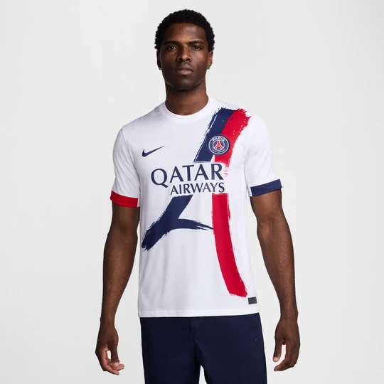 Zdjęcie produktu Męska koszulka piłkarska Nike Dri-FIT Paris Saint-Germain Stadium 2025/26 (wersja wyjazdowa) – replika - Biel
