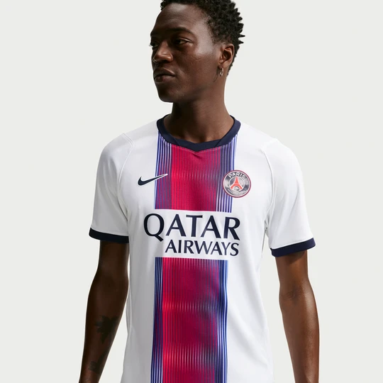 Zdjęcie produktu Męska koszulka piłkarska Nike Dri-FIT Paris Saint-Germain Stadium 2026/27 (wersja wyjazdowa) – replika - Biel