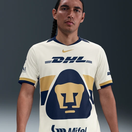 Zdjęcie produktu Męska koszulka piłkarska Nike Dri-FIT Pumas UNAM Stadium 2025/26 (wersja domowa) – replika - Biel