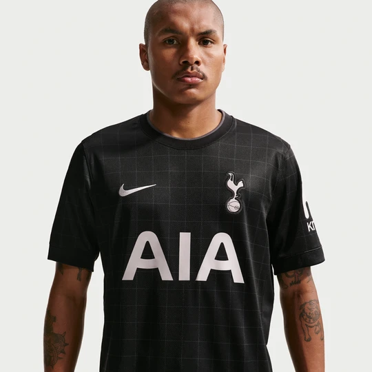 Zdjęcie produktu Męska koszulka piłkarska Nike Dri-FIT Tottenham Hotspur Stadium 2025/26 (wersja wyjazdowa) – replika - Czerń