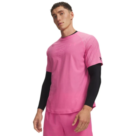 Zdjęcie produktu Męska koszulka piłkarska Under Armour UA Challenger Elite SS - różowa