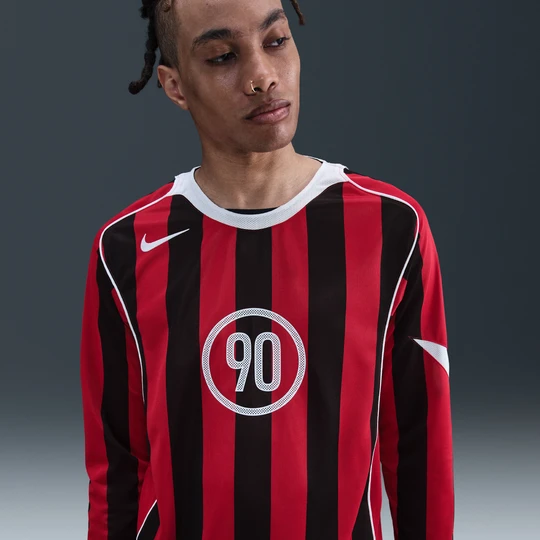 Zdjęcie produktu Męska koszulka piłkarska z długim rękawem Dri-FIT Nike Total 90 - Czerwony