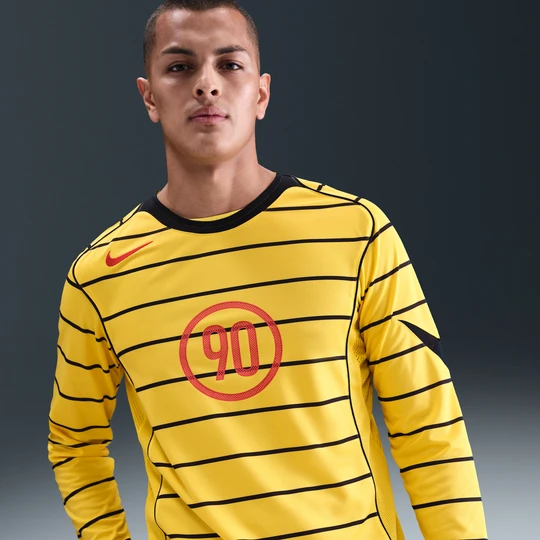 Zdjęcie produktu Męska koszulka piłkarska z długim rękawem Dri-FIT Nike Total 90 - Żółty