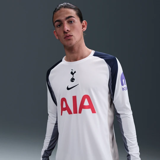 Zdjęcie produktu Męska koszulka piłkarska z długim rękawem Nike Dri-FIT Tottenham Hotspur Stadium 2025/26 (wersja domowa) – replika - Biel