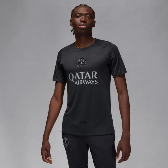 Zdjęcie produktu Męska koszulka piłkarska z krótkim rękawem Jordan Dri-FIT Paris Saint-Germain Strike (wersja czwarta) - Czerń