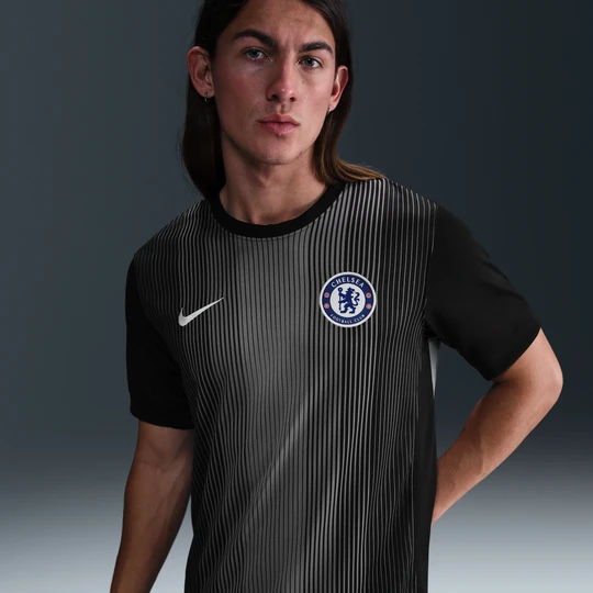Zdjęcie produktu Męska koszulka piłkarska z krótkim rękawem Nike Dri-FIT Chelsea F.C. Stadium Goalkeeper 2025/26 – replika - Czerń