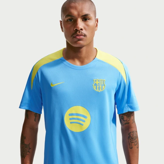 Zdjęcie produktu Męska koszulka piłkarska z krótkim rękawem Nike Dri-FIT FC Barcelona Strike (wersja czwarta) - Niebieski