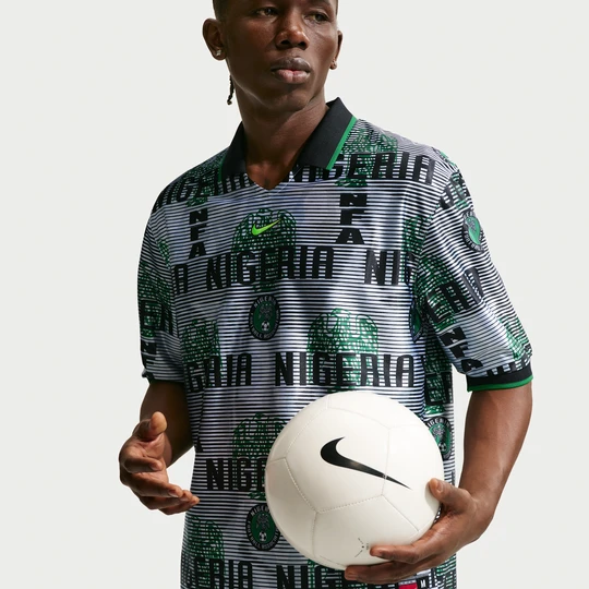 Zdjęcie produktu Męska koszulka piłkarska z krótkim rękawem Nike Dri-FIT Nigeria Energy - Biel