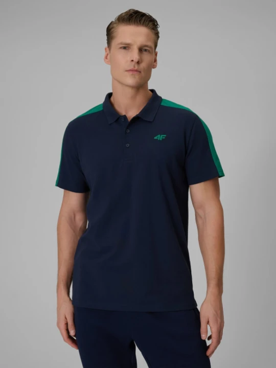 Zdjęcie produktu Męska koszulka polo 4F 4FWSS26TPTSM636 - granatowa