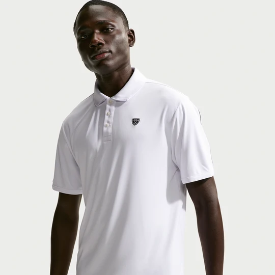 Zdjęcie produktu Męska koszulka polo do golfa z logo na klatce piersiowej Dri-FIT Nike Par - Biel