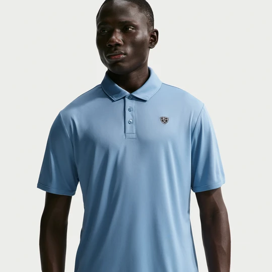 Zdjęcie produktu Męska koszulka polo do golfa z logo na klatce piersiowej Dri-FIT Nike Par - Niebieski