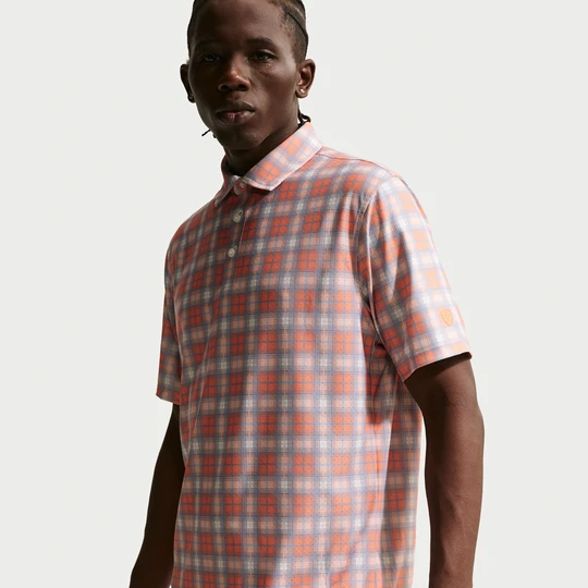Zdjęcie produktu Męska koszulka polo do golfa Dri-FIT Nike Tailored Performance Tartan - Pomarańczowy