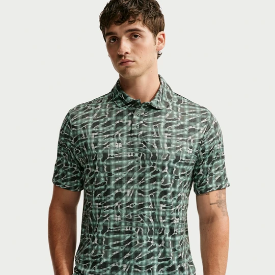 Zdjęcie produktu Męska koszulka polo do golfa Dri-FIT Tartan Camo Print Nike Par - Zieleń