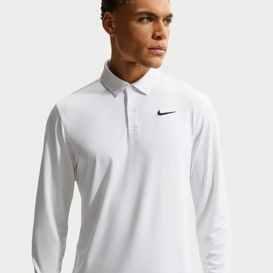Zdjęcie produktu Męska koszulka polo do golfa z długim rękawem i logo na klatce piersiowej Dri-FIT Nike Velocity - Biel