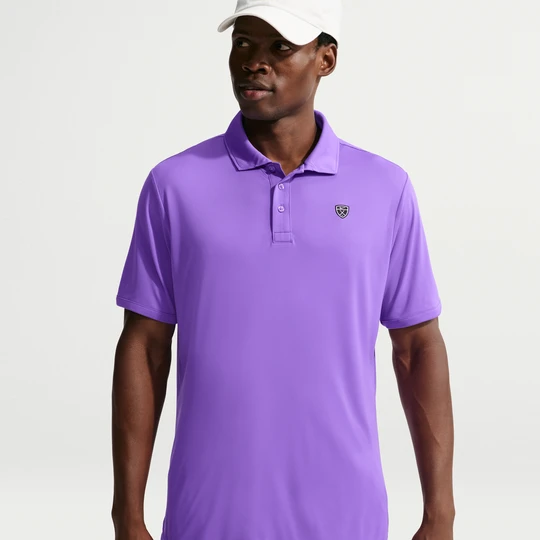 Zdjęcie produktu Męska koszulka polo do golfa z logo na klatce piersiowej Dri-FIT Nike Par - Fiolet