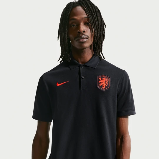Zdjęcie produktu Męska koszulka polo do piłki nożnej Nike Dri-FIT Holandia The Nike Polo - Czerń