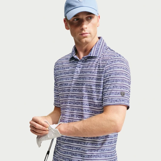 Zdjęcie produktu Męska koszulka polo w paski do golfa Dri-FIT Nike Par - Fiolet