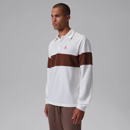 Zdjęcie produktu Męska koszulka polo z długim rękawem Jordan Brooklyn - Biel