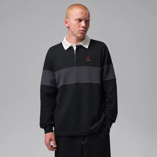 Zdjęcie produktu Męska koszulka polo z długim rękawem Jordan Brooklyn - Czerń