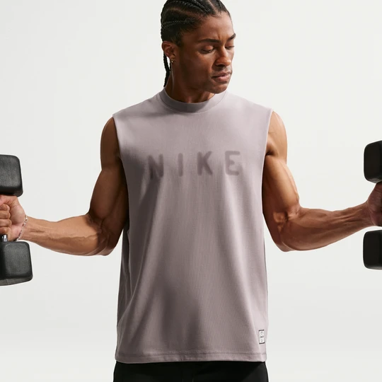 Zdjęcie produktu Męska koszulka treningowa bez rękawów Dri-FIT Nike N.A.C. - Szary