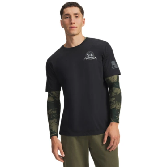 Zdjęcie produktu Męska koszulka treningowa Under Armour HeatGear Compression Colorblock - khaki