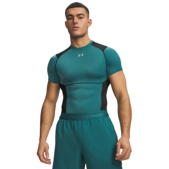 Zdjęcie produktu Męska koszulka treningowa Under Armour UA HeatGear Elite Comp SS - zielona