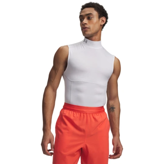 Zdjęcie produktu Męska koszulka treningowa Under Armour UA HeatGear Elite Sleeveless Mock - biały