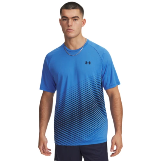 Zdjęcie produktu Męska koszulka treningowa Under Armour UA Tech Fade SS - niebieska