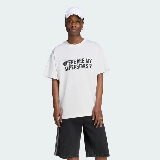 Zdjęcie produktu Męska koszulka Where Are My Superstars Adidas biały