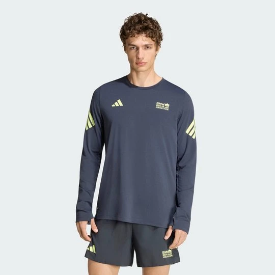 Zdjęcie produktu MĘSKA KOSZULKA Z DŁUGIM RĘKAWEM BMW BERLIN-MARATHON 2026 Adidas Night Grey
