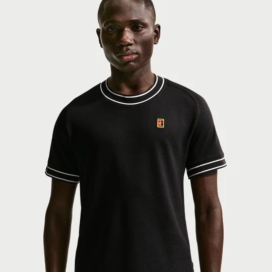 Zdjęcie produktu Męska koszulka z krótkim rękawem do tenisa NikeCourt Heritage - Czerń