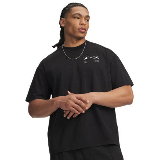 Zdjęcie produktu Męska koszulka z krótkim rękawem Under Armour UA M HWT ECHO LOGO OS SS - czarna
