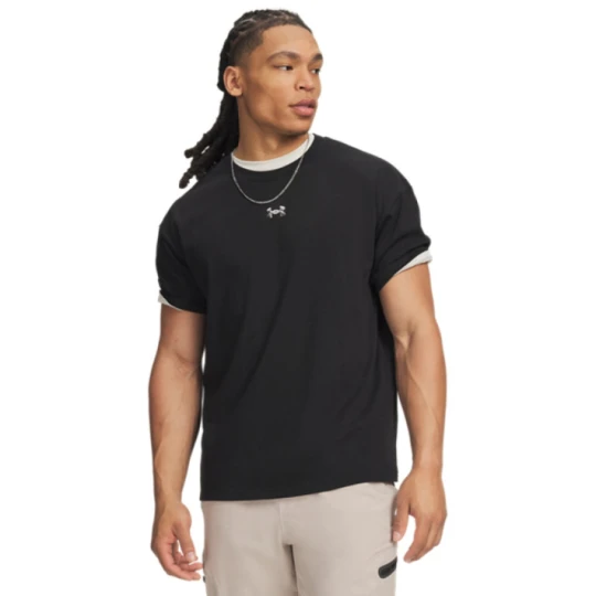 Zdjęcie produktu Męska koszulka z krótkim rękawem Under Armour UA M HWT METAL LOGO SS - czarna