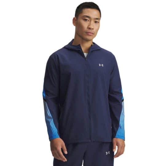 Zdjęcie produktu Męska kurtka do biegania Under Armour UA Velociti Storm Hooded - granatowa