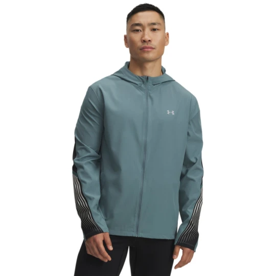 Zdjęcie produktu Męska kurtka do biegania Under Armour UA Velociti Storm Hooded - turkusowa