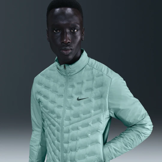 Zdjęcie produktu Męska kurtka do biegania z puchowym wypełnieniem Nike Therma-FIT ADV Repel AeroLoft - Zieleń