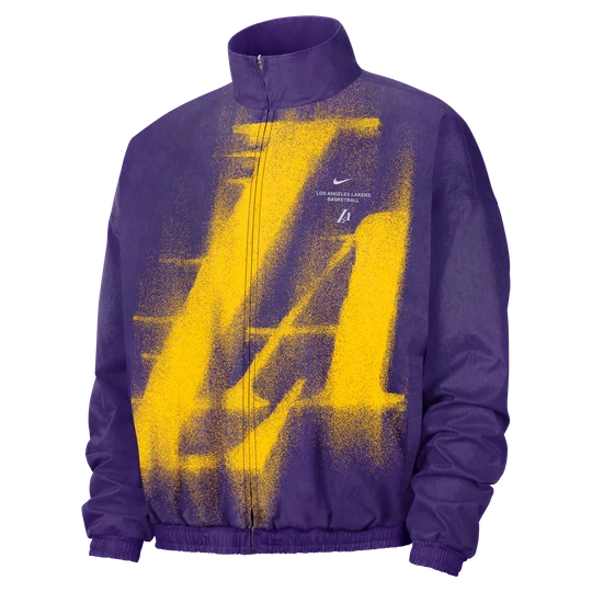 Zdjęcie produktu Męska kurtka koszykarska z tkaniny Los Angeles Lakers Nike Standard Issue - Fiolet
