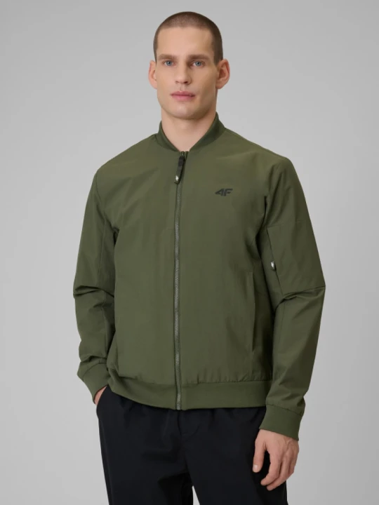 Zdjęcie produktu Męska kurtka przejściowa bomberka 4F 4FWSS26TJACM316 - khaki