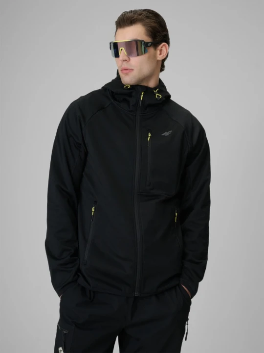 Zdjęcie produktu Męska kurtka przejściowa softshell 4F 4FRSS26TSOFM625 - czarna