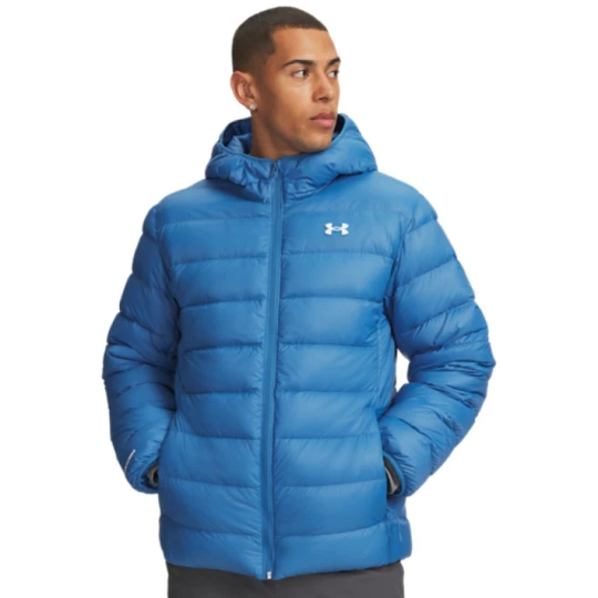 Zdjęcie produktu Męska kurtka puchowa Under Armour LEGEND DOWN HOODED JACKET - niebieska