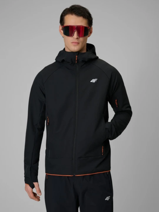 Zdjęcie produktu Męska kurtka trekkingowa softshell 4F 4FRSS26TSOFM644 - czarna