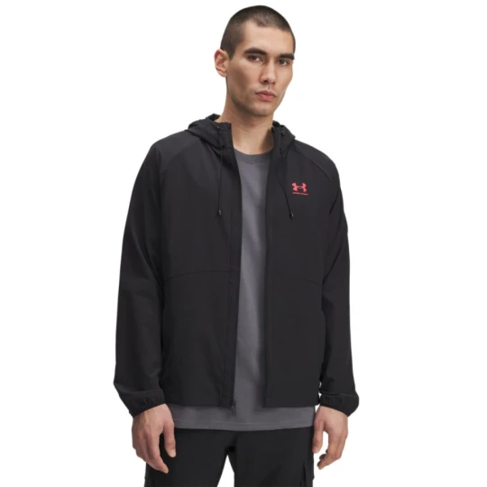 Zdjęcie produktu Męska kurtka wiatrówka Under Armour UA Stretch Woven Windbreaker - czarna